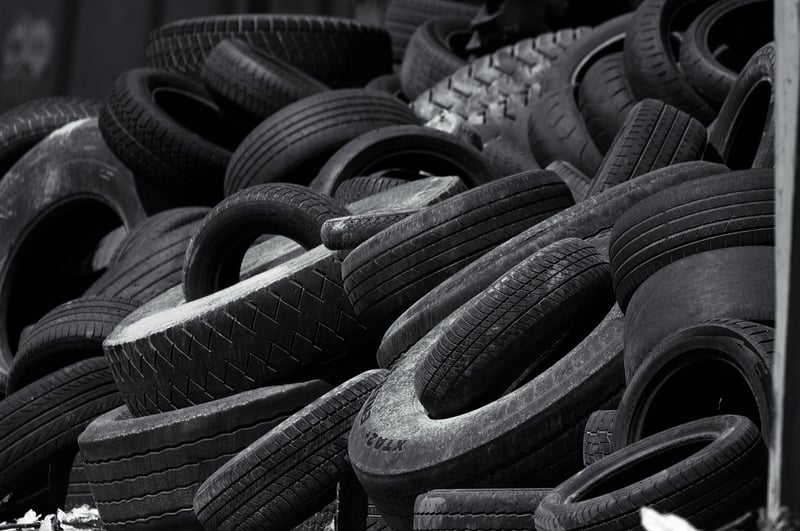 Old tires upcycled into ottomans